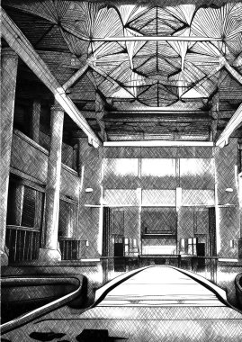 Şehirde terk edilmiş eski bir ev.