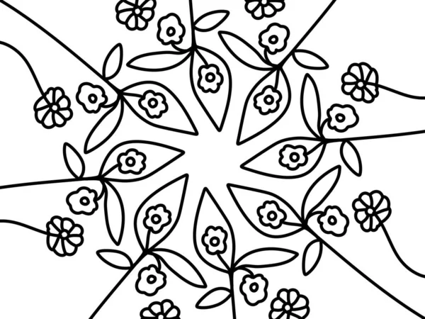 Ілюстрація Абстрактних Квітів Листя Фону — стокове фото