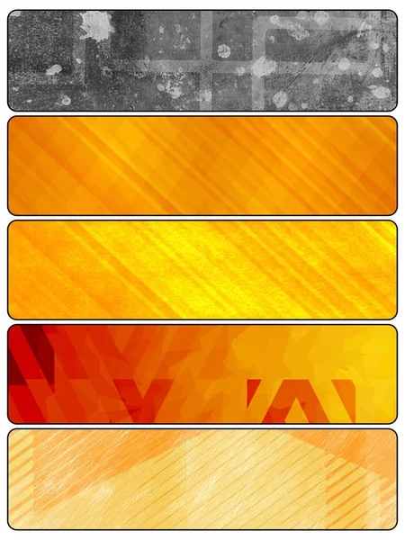 異なる色のバナーのセット — ストック写真