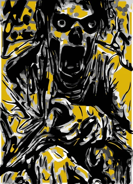 Мистецький Колір Зомбі Монстра — стокове фото