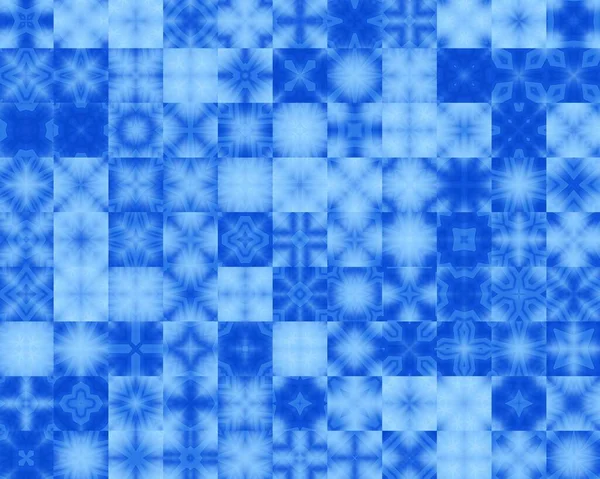 Abstracte Achtergrond Met Blauwe Witte Vierkanten — Stockfoto