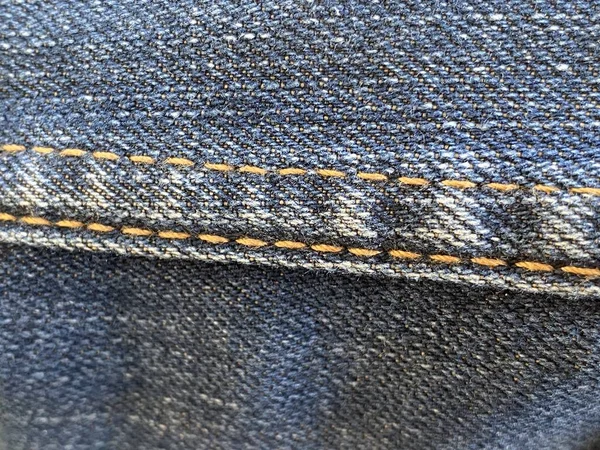 Close Jeans Tecido Textura Fundo — Fotografia de Stock