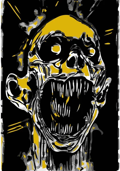 Illustration Skull Face — Fotografia de Stock