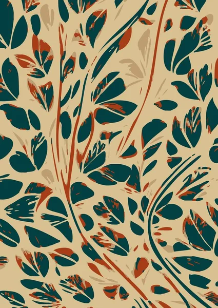 Art Color Leaf Pattern Background — Foto Stock