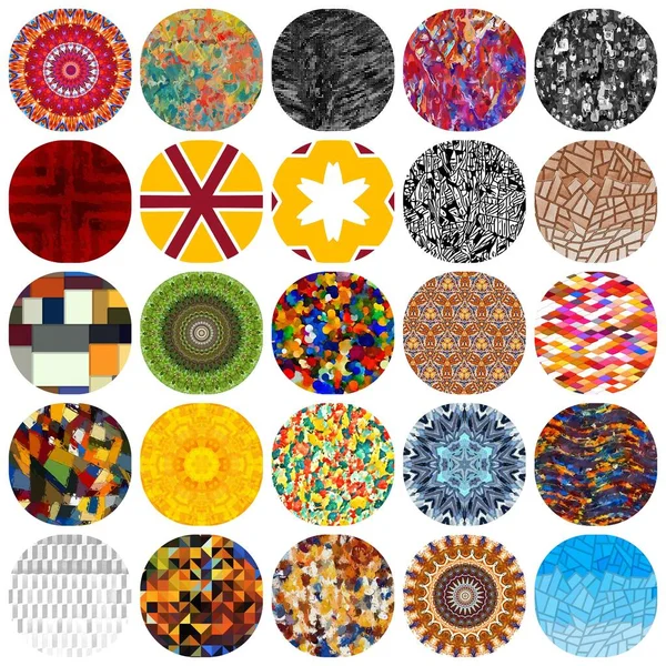 Set Colorful Decorative Elements Design —  Fotos de Stock
