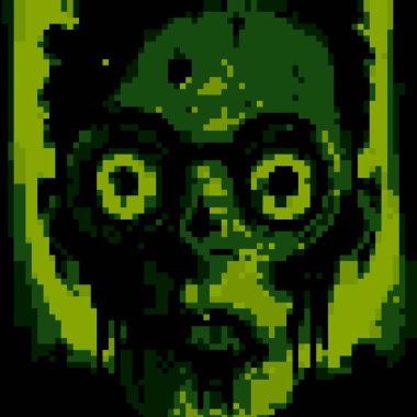 pixel art of zombie monster