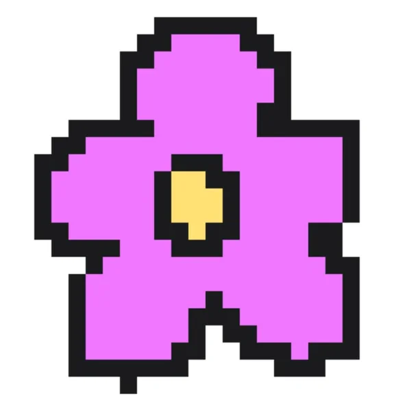 Pixel Art Flower Background — Stockfoto