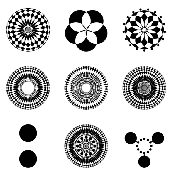 Σύνολο Αφηρημένων Γεωμετρικών Σχημάτων Απεικόνιση — Φωτογραφία Αρχείου
