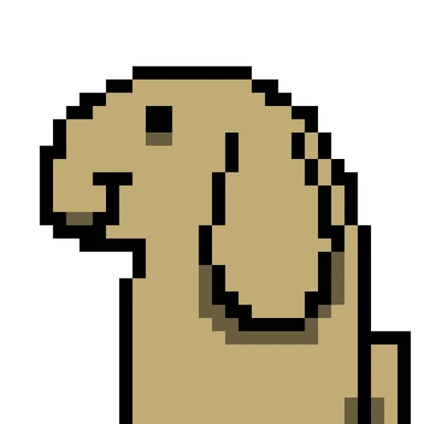 Pixel Art Dog Icon Illustration Design — Fotografia de Stock