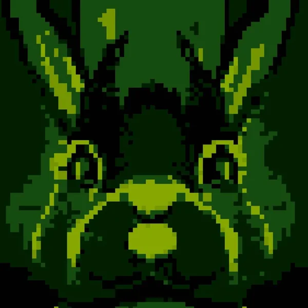 Pixel Art Rabbit Cartoon — Stock Photo, Image