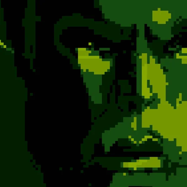 Pixel Art Evil Man — Stockfoto