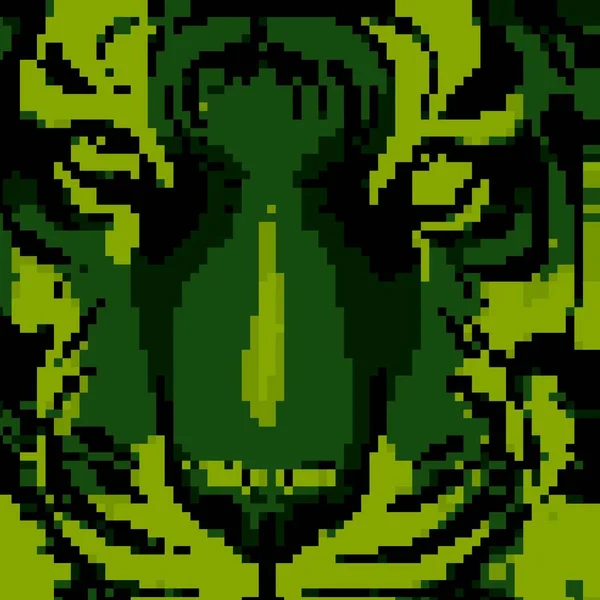 Pixel Art Tiger Monster — Stock fotografie