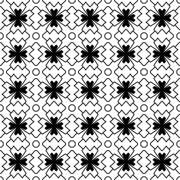Płynny Wzór Czarno Białych Abstrakcyjnych Kształtów Geometrycznych — Zdjęcie stockowe