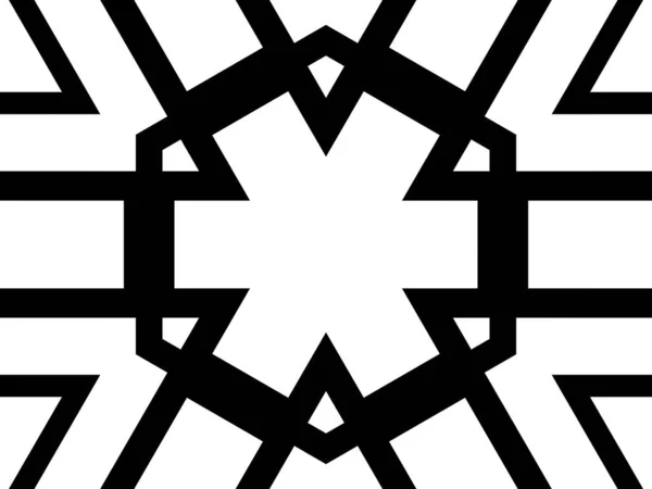 Black White Geometric Pattern Illustration — Stockfoto