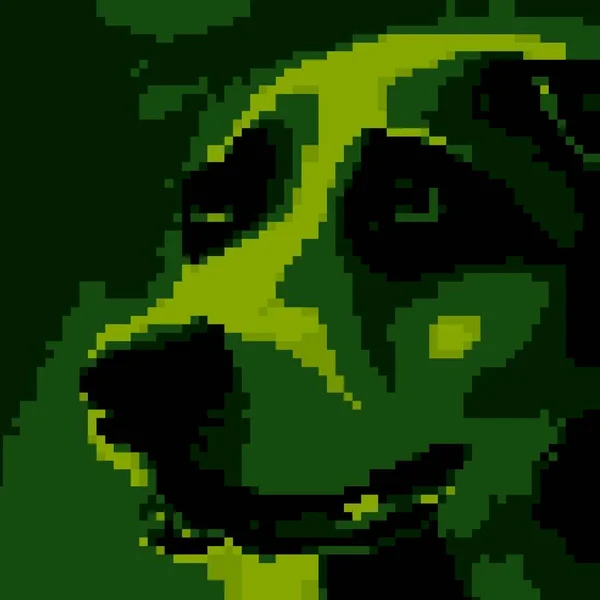 Pixel Τέχνη Του Χαριτωμένου Σκύλου — Φωτογραφία Αρχείου
