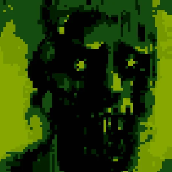 Pixel Kunst Van Zombie Cartoon — Stockfoto