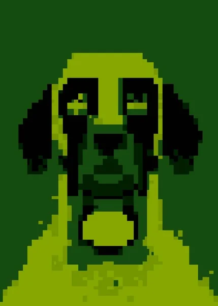 Pixel Konst Söt Hund — Stockfoto