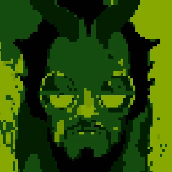 Pixel Art Dark Man — Stockfoto
