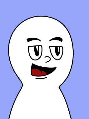 ghost cartoon on blue background