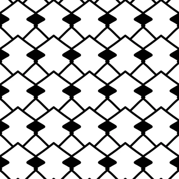 Seamless Pattern Geometric Shapes Black White Texture —  Fotos de Stock