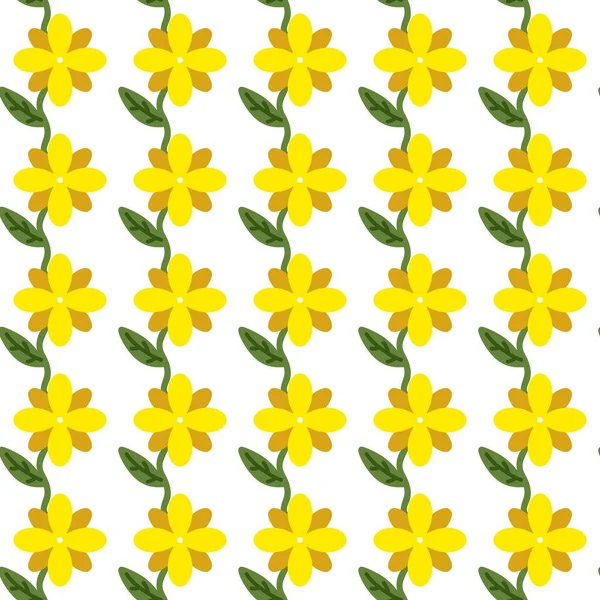 Seamless Pattern Flower Cartoon Background — Stock Photo, Image