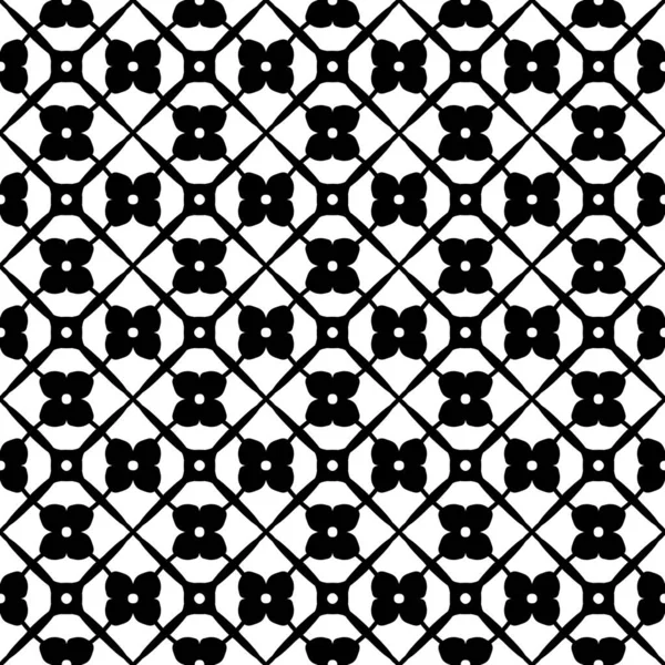 Black White Geometric Seamless Pattern Illustration —  Fotos de Stock