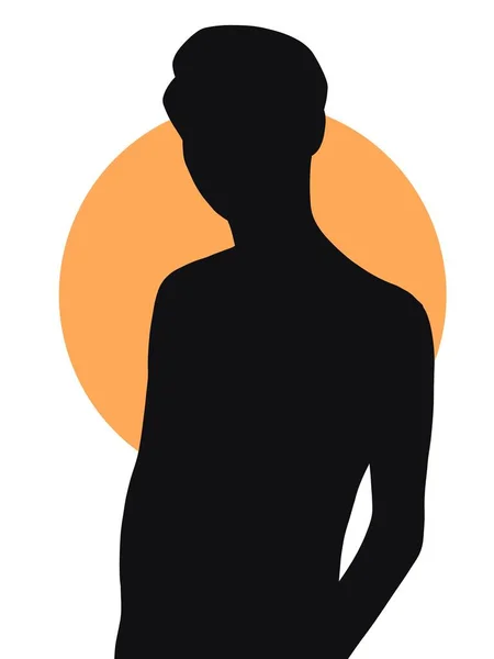 Man Silhouette White Background Illustration — Stockfoto