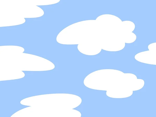 Blue Sky White Clouds Cartoon — Zdjęcie stockowe