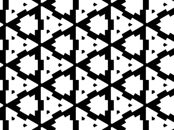 Abstract Geometric Black White Pattern Illustration — Stock fotografie