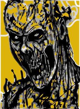 Zombi çizgi filminin sanat rengi