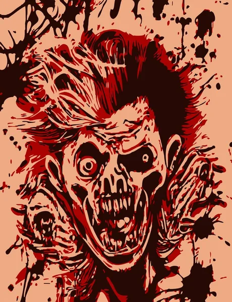 Color Arte Dibujos Animados Monstruo Zombie —  Fotos de Stock