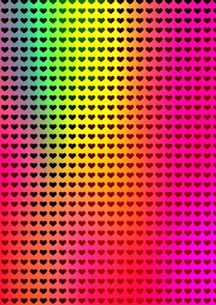 Abstract Background Colorful Heart Pattern — Zdjęcie stockowe