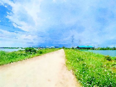 peyzaj arkaplanının sanat rengi