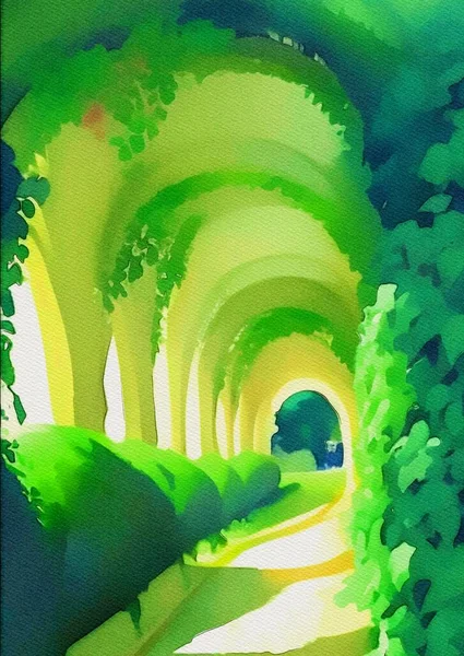 Art Color Ivy Tunnel Nature Garden —  Fotos de Stock