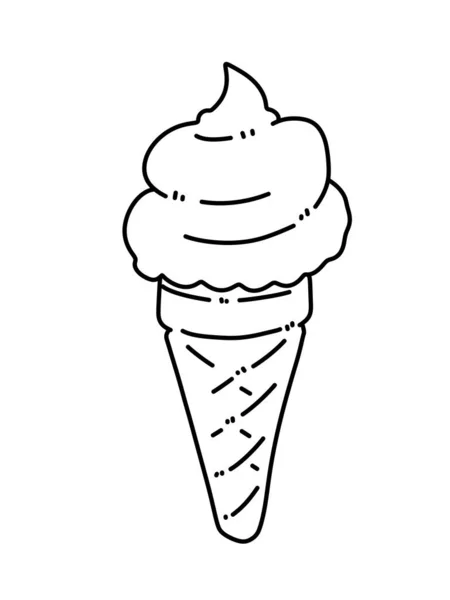Ice Cream Cone Icon Illustration — Foto de Stock