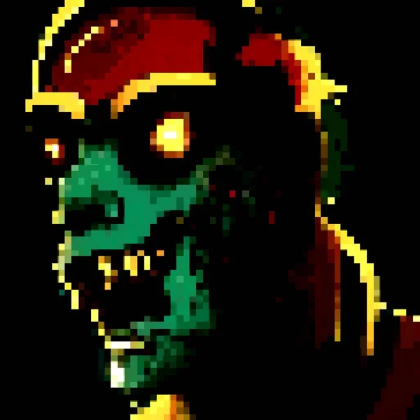 Pixel Art Zombie Monster — Stock Fotó