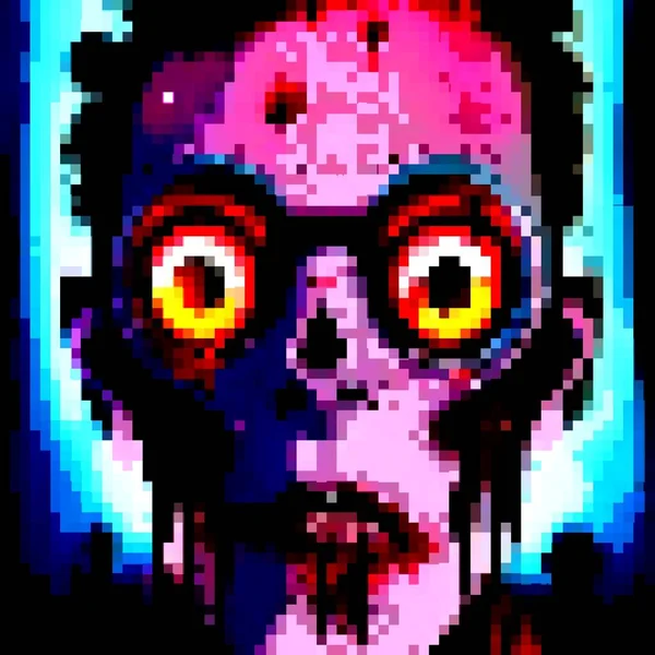 Pixel Art Zombie Monster — Stok Foto
