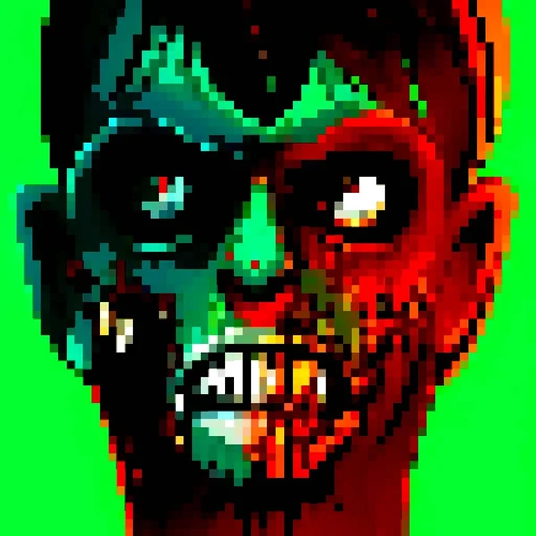 Pixel Art Zombie Monster — Fotografia de Stock