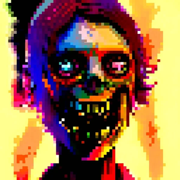 pixel art of a zombie monster