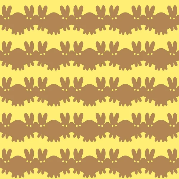 Seamless Pattern Rabbit Cartoon — Stock Photo, Image