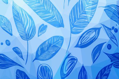 blue color of leaf pattern