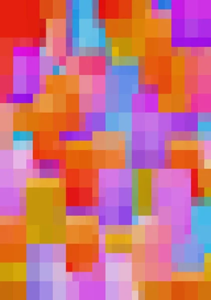 Abstrakcyjne Tło Kolorowymi Kwadratami — Zdjęcie stockowe