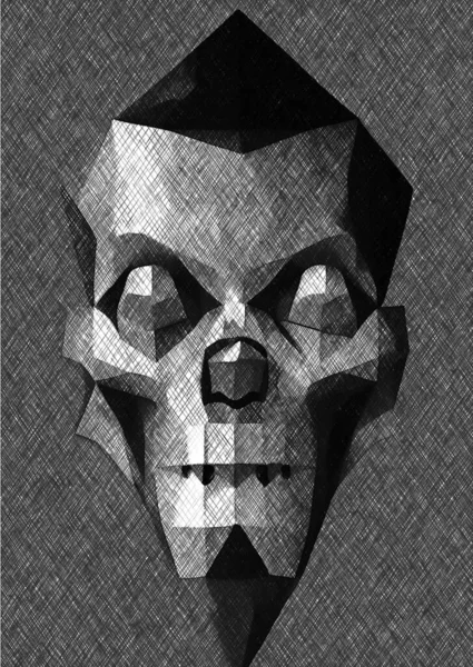 Abstract Background Human Skull Eyes — Stock Photo, Image