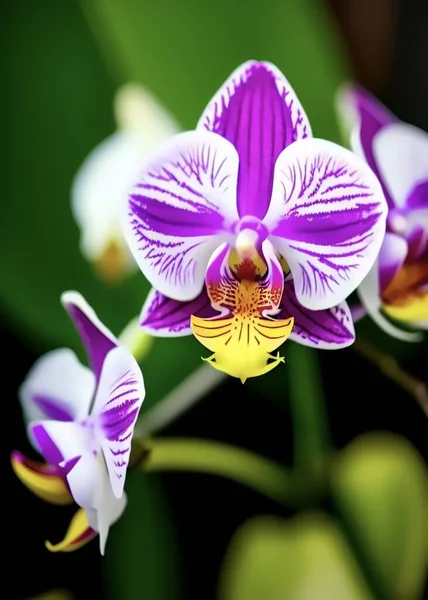 Bela Flor Orquídea Jardim — Fotografia de Stock