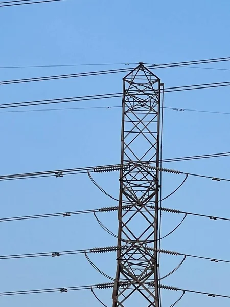Torre Alto Voltaje Pilón Electricidad —  Fotos de Stock