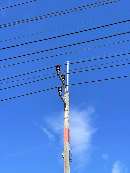 Yüksek Voltaj Kulesi Elektrik Iletimi — Stok fotoğraf