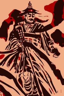 Samuray çizgi filminin sanat rengi