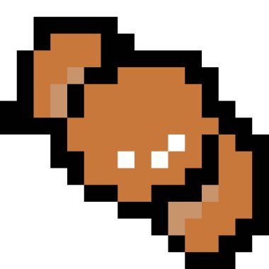 bir şeker çizgi filminin piksel sanatı