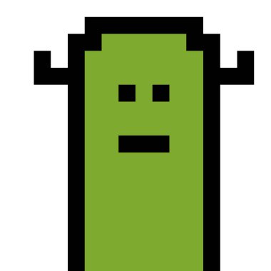 kaktüs çizgi filminin piksel sanatı