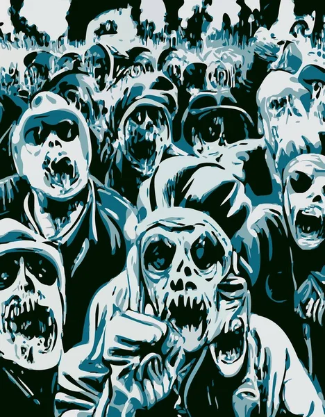 Kolor Sztuki Kreskówki Zombie — Zdjęcie stockowe